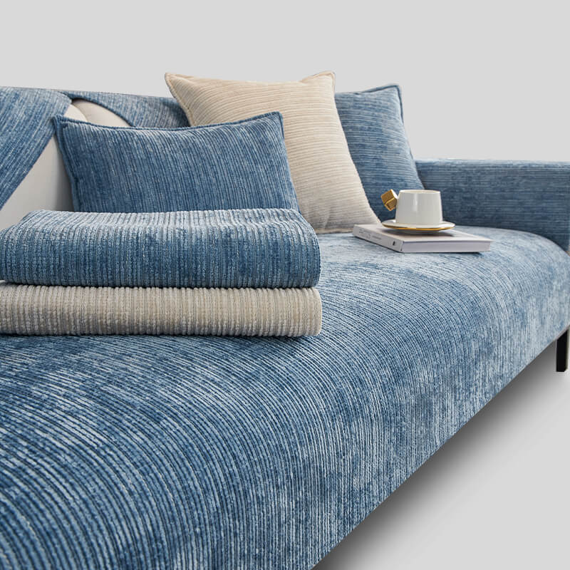 Simple Solid Color Chenille Scratch-resistant Protective Outdoor Sofa Cover