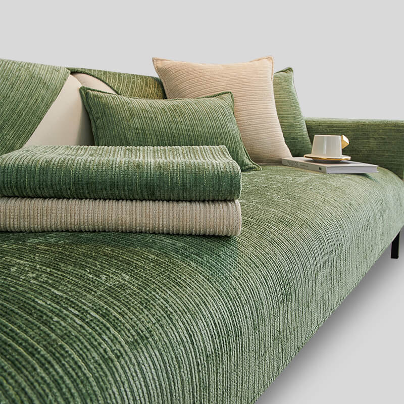 Simple Solid Color Chenille Scratch-resistant Protective Outdoor Sofa Cover