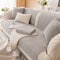 Simple Solid Colour Plush Furniture Protector Outdoor Sofa Cover