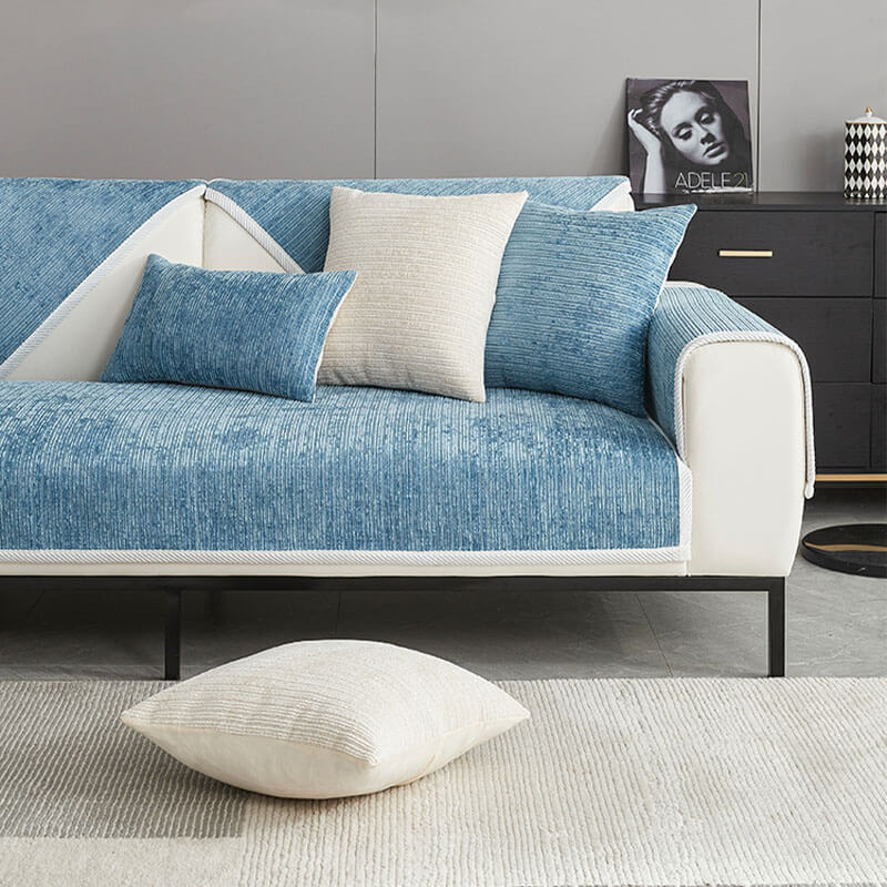 Waterproof Antimicrobial Simple Chenille Fabric Anti-scratch Outdoor Sofa Cover