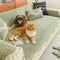 Chic Chenille Bouclé Non-Slip Couch Cover with Wavy Tassel Trim
