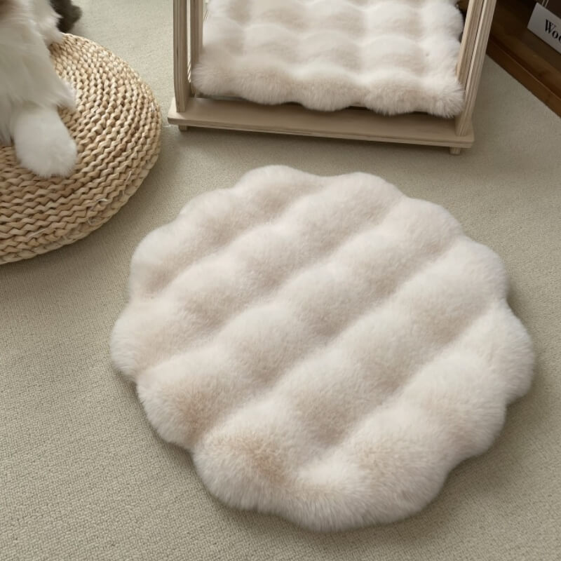 Soft Plush Warm Pet Sleeping Pad Round Dog Mat