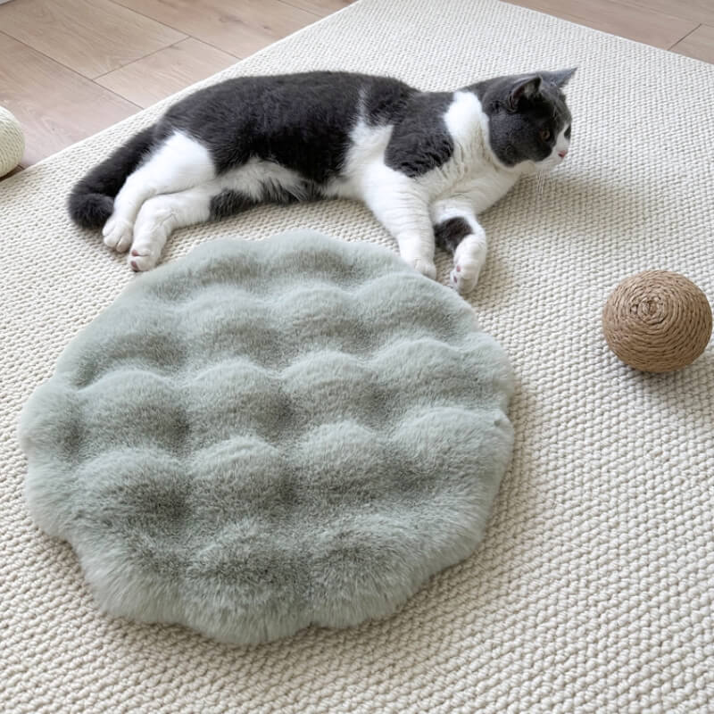 Soft Plush Warm Pet Sleeping Pad Round Dog Mat