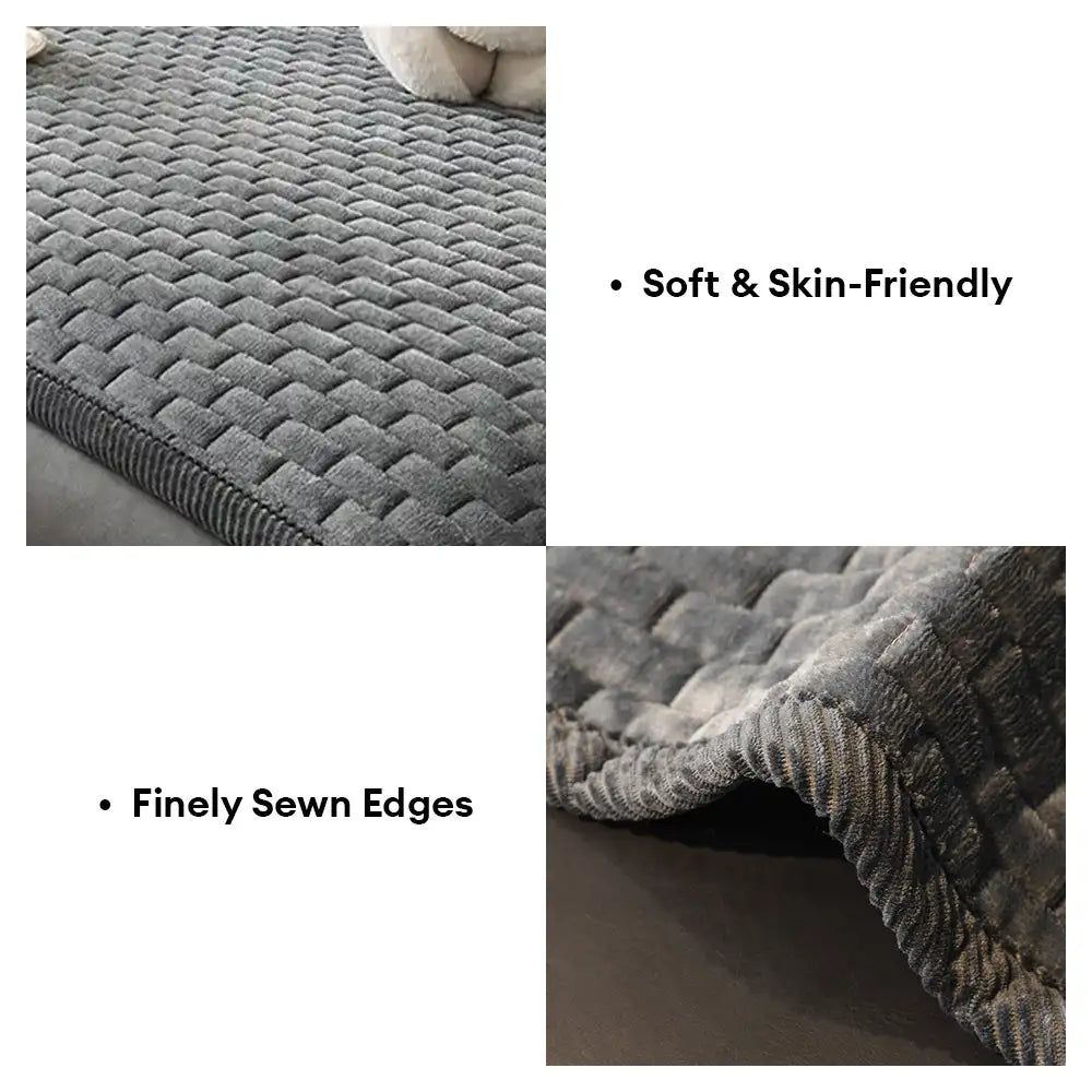 Soft Plush Scratch-Resistant Pet Mat Non-Slip Sofa Cover