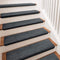 Solid Colour Plush Stair Protectors Non-Slip Tape Free Carpet Stair Treads