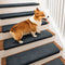 Solid Colour Plush Stair Protectors Non-Slip Tape Free Carpet Stair Treads