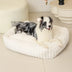 Square Striped Short Plush Fluffy Dog Bed for Small to Large Dogs’ Deep Rest