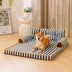 Stripe Waterproof Foldable Large Dog Sofa Bed - Sunny Siesta