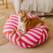 Lit pour chien à motif rayé tendance, sac de haricots apaisant polygonal