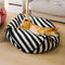 Lit pour chien à motif rayé tendance, sac de haricots apaisant polygonal