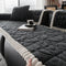 Thickened Short Plush Leaf Pattern Scratch Resistant Non-Slip Sofa Cover