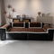 Thickened Short Plush Leaf Pattern Scratch Resistant Non-Slip Sofa Cover