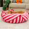 Lit pour chien à motif rayé tendance, sac de haricots apaisant polygonal
