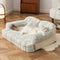 Trendy Tie-Dye Faux Lamb Wool Spine Protection Snuggly Dog Sofa Bed