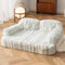 Trendy Tie-Dye Faux Lamb Wool Spine Protection Snuggly Dog Sofa Bed