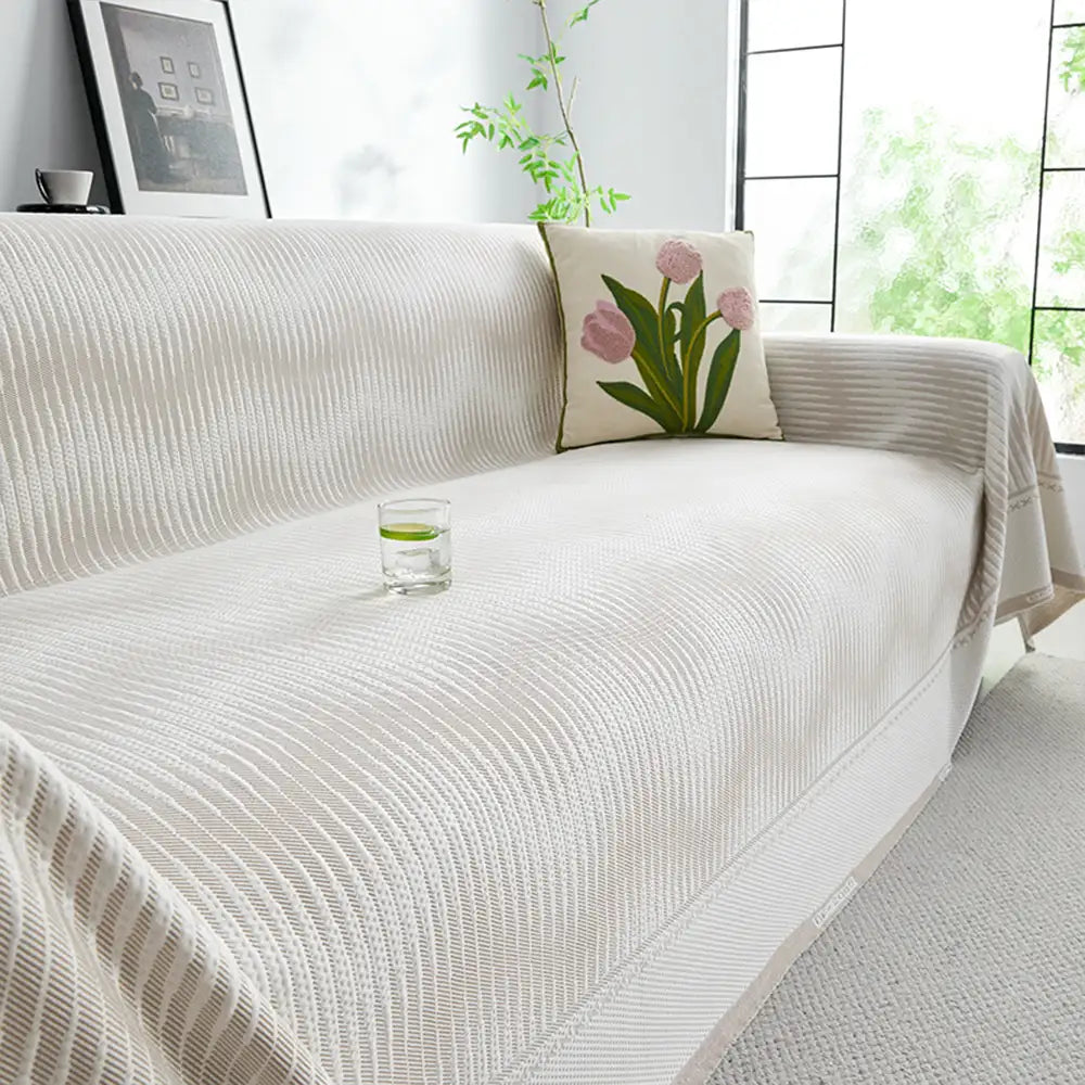 Modern Geometric Cooling Ice Silk Breathable Sofa Blanket Sofa Cover