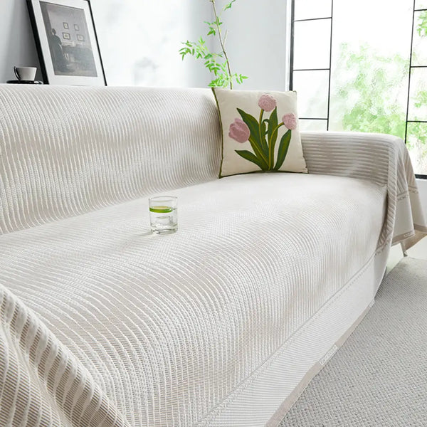 Modern Geometric Cooling Ice Silk Breathable Sofa Blanket Sofa Cover