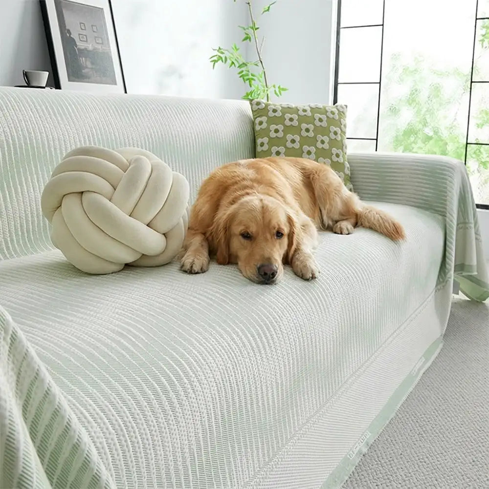 Modern Geometric Cooling Ice Silk Breathable Sofa Blanket Sofa Cover