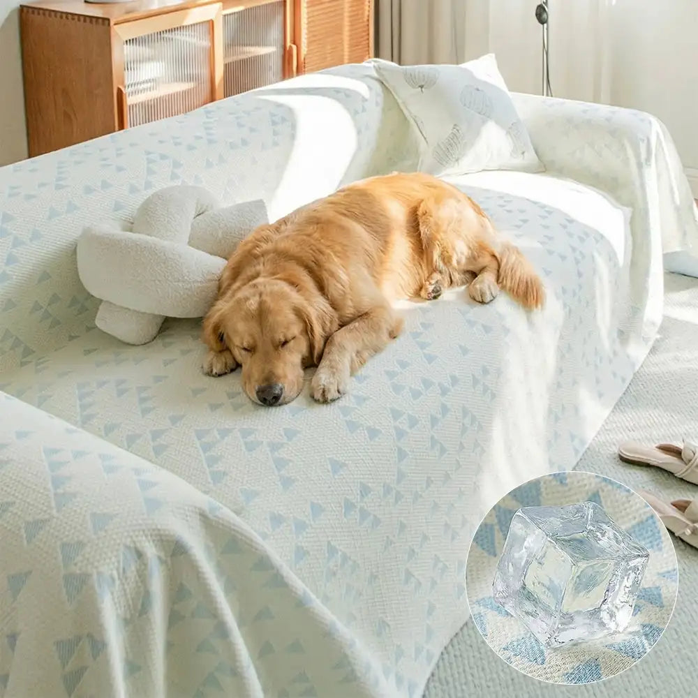 Triangle Star Cooling Ice Silk Breathable Comfort Sofa Blanket Sofa Cover