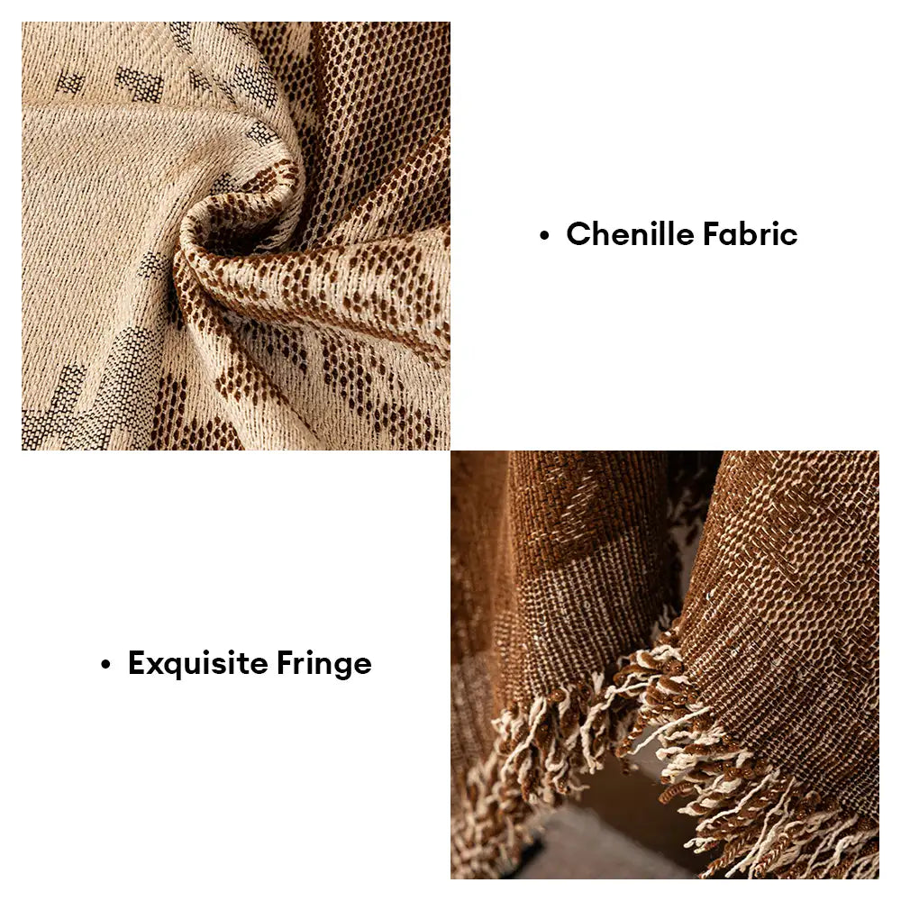 Vintage Botanical Jacquard Chenille Sofa Scratch-Resistant Sofa Cover