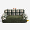 Vintage Checkered Washable Cozy Support Calming Dog & Cat Sofa Bed