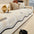 Vintage Chenille Irregular Patchwork Couch Cover