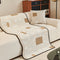 Durable Herringbone Pattern Anti-Slip Sofa Cover with Wavy Trim – Pet Scratch Resistant