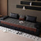 Vintage Chenille Sofa Protector with Faux Leather Panels Non-Slip Couch Cover