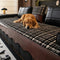 Vintage Chenille Sofa Protector with Faux Leather Panels Non-Slip Couch Cover