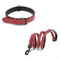 Ensemble de laisse de collier de chien de protection de cou souple en simili cuir vintage