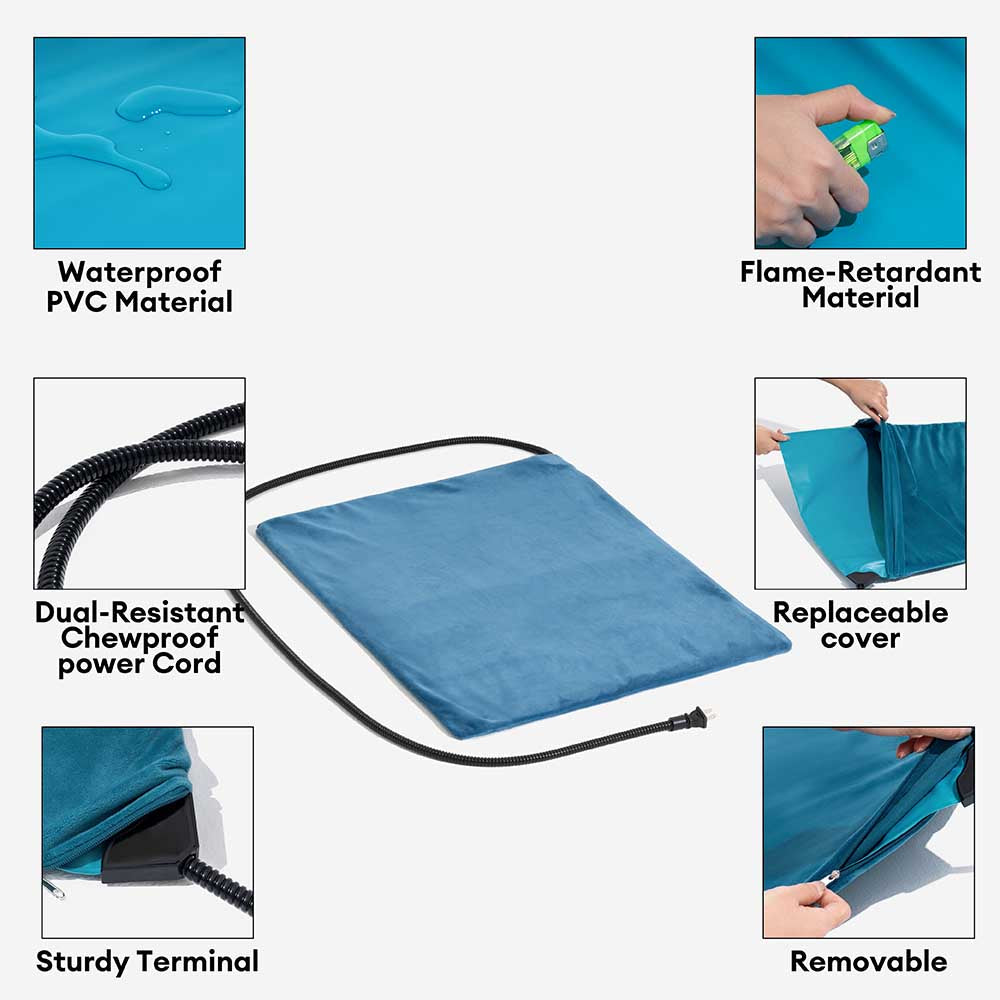 Electrical Pet Heated Pad - Waterproof＆Chewproof For Safe Warmth