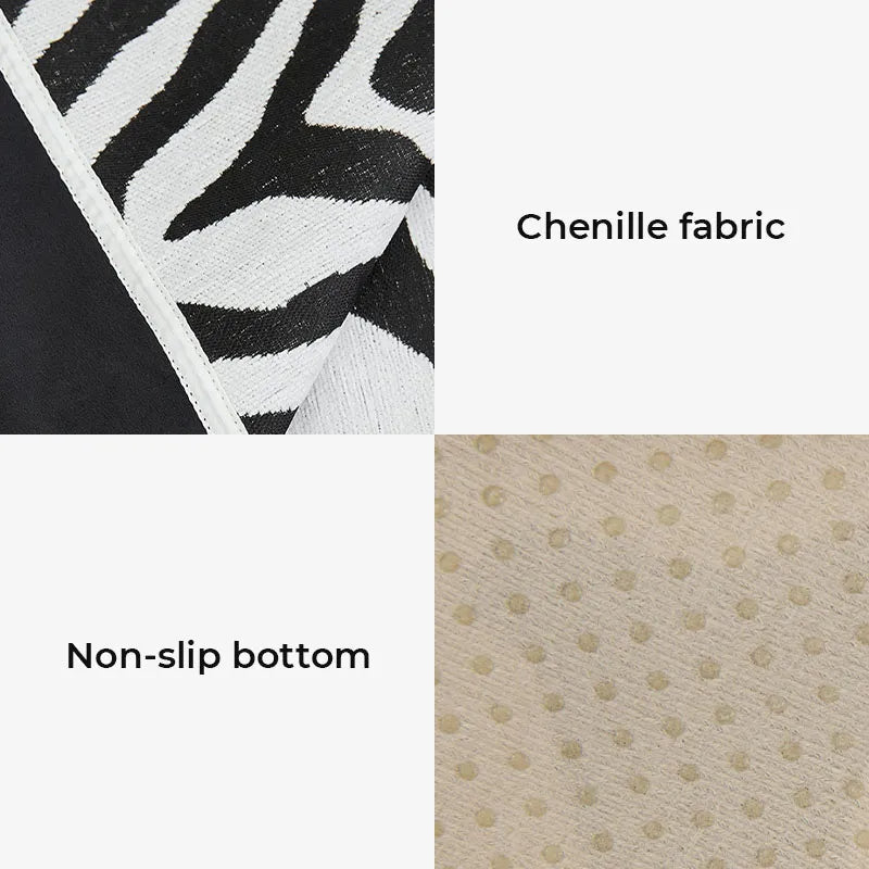 Wild Zebra Print Chenille Furniture Protector Sofa Cover