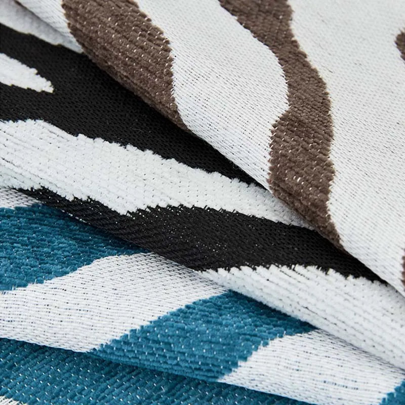 Wild Zebra Print Chenille Furniture Protector Sofa Cover