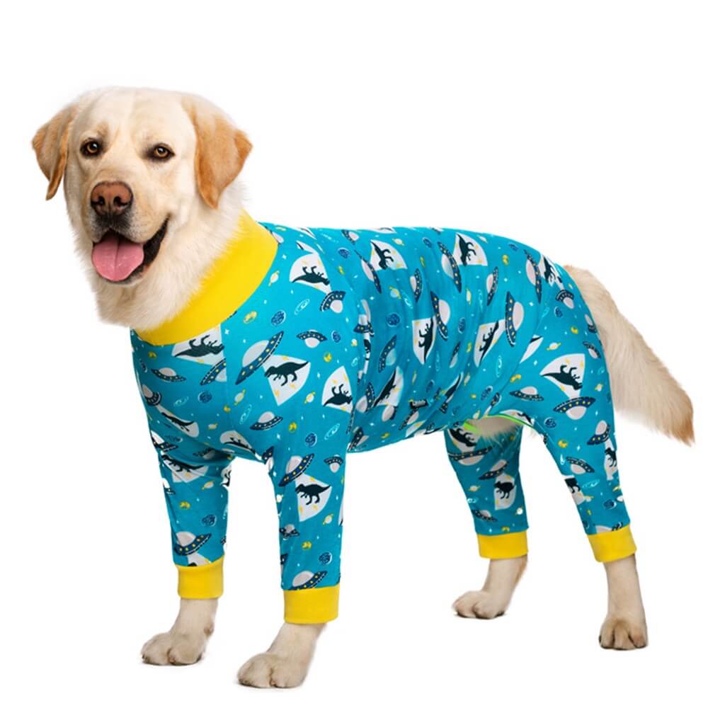 Large Dog Clothes: Thin Four-leg Full Belly Cover Four-legged Pajamas