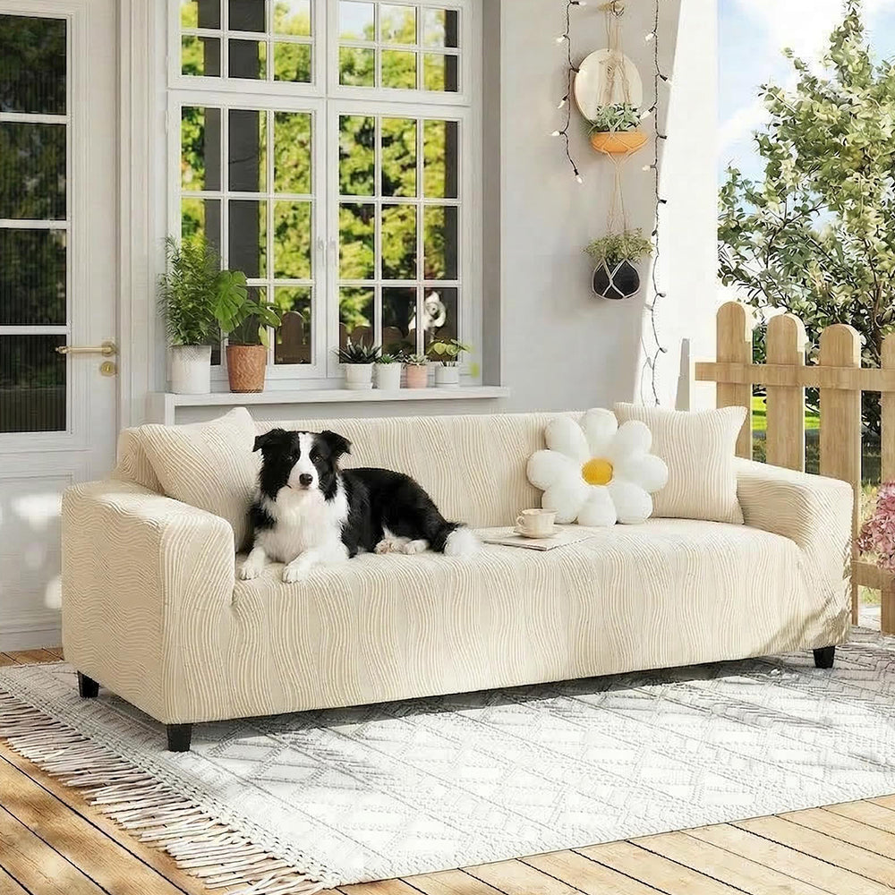 Jacquard Stretch Full-Cover Anti-scratch Outdoor Sofa Cover