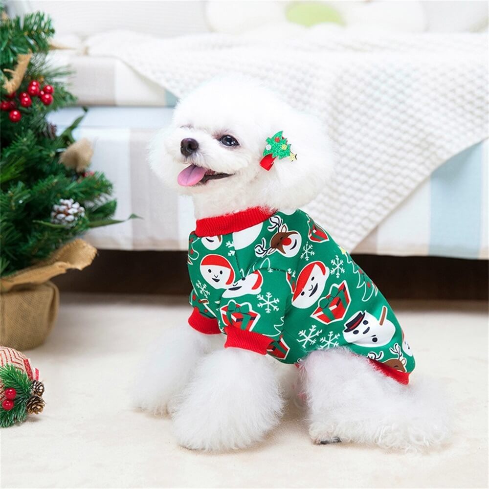 Chemise de Noël pour chien bonhomme de neige – Festive et amusante pour les vacances