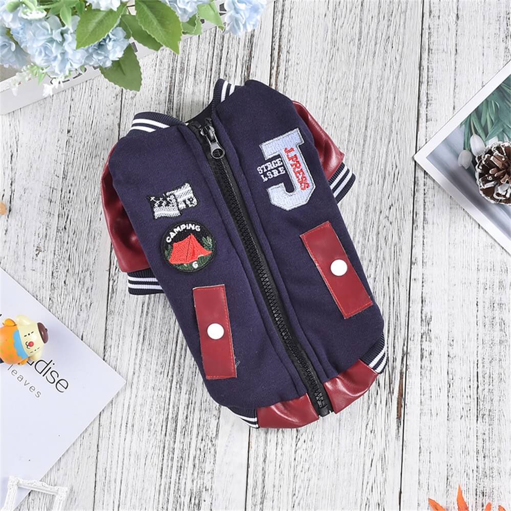 Trendy Dog Varsity Jacket - Stylish and Fun for Small Dogs