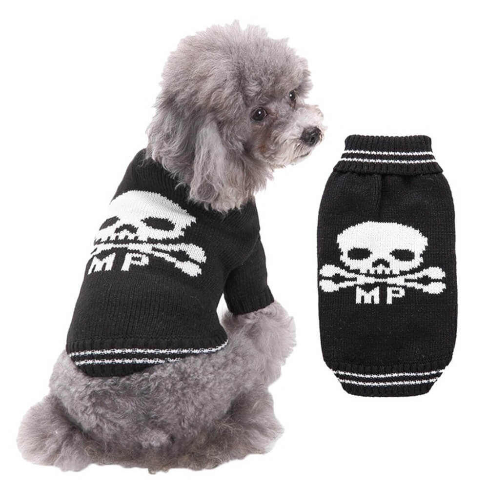 Pull pour animaux de compagnie d’Halloween | Vêtements chauds et confortables pour chiens à motif d'Halloween