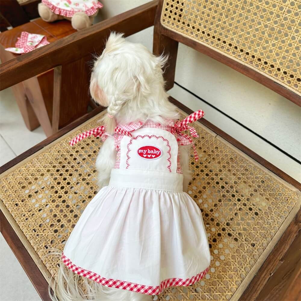 Adorable Retro-Style Dog Dress - Perfect for Special Occasions