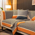 Classic Houndstooth Print Chenille Non-slip Sofa Cover