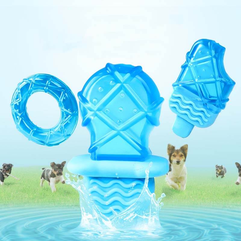 Cooling Rubber Water-filled Ice Lolly Dog Teething Toy