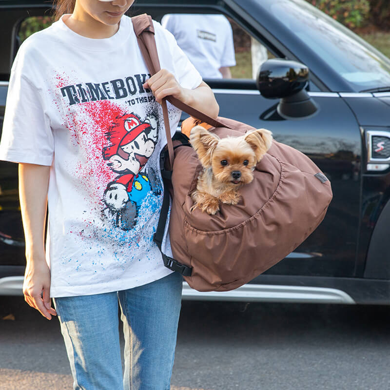 Fashion Waterproof Designer Pet Carrier Bag Safety Dog Car Seat Bed