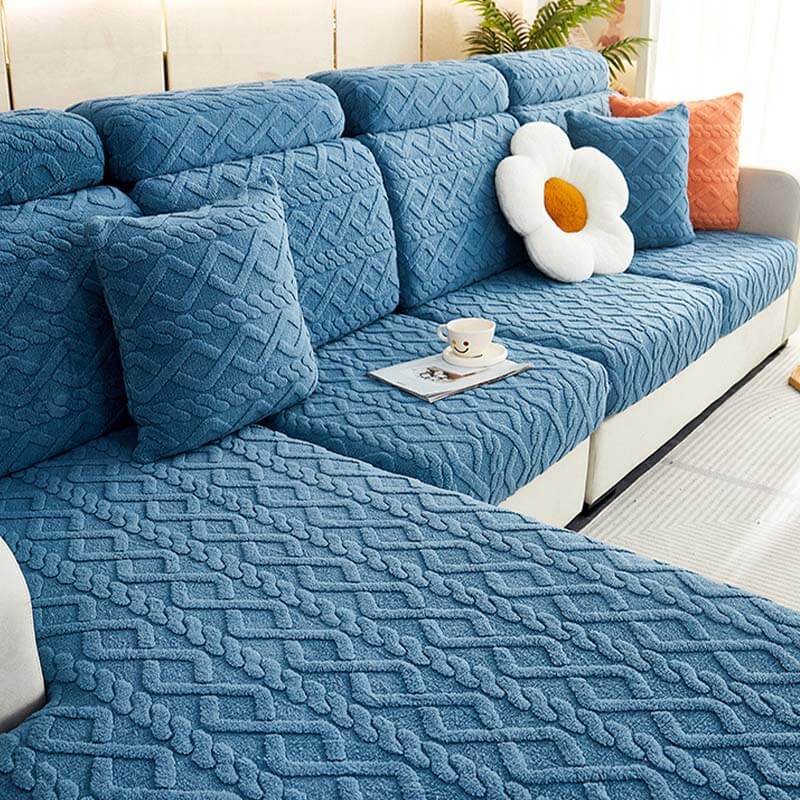 Full Wrap Soft Fleece Stretch Sofa Cover
