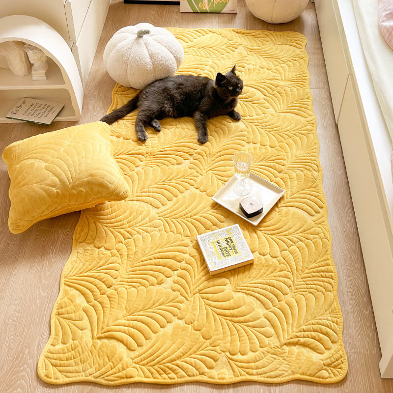 Leaf Cotton Mat Anti-scratch Protective Couch Cover