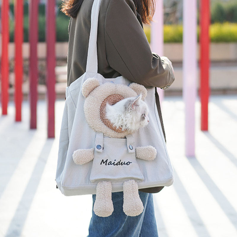 Sac de transport pour animaux de compagnie de créateur de voyage respirant et portable