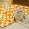 Stylish Chequered Flannel Pet Blanket Dog & Cat Blanket