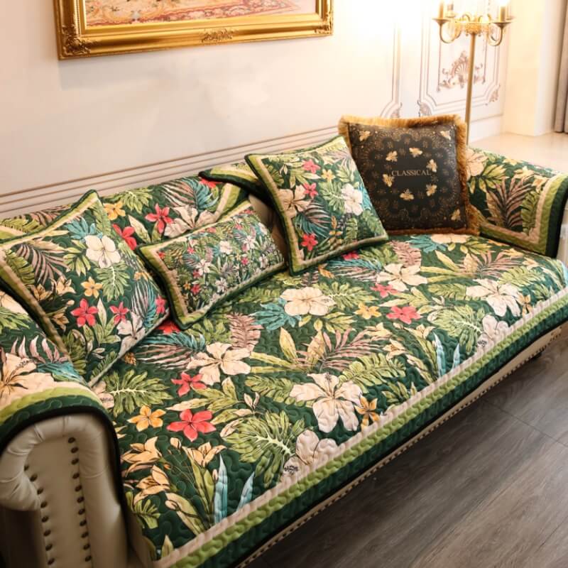 Tropical Rainforest Sofa Anti-Scratch Protective Mat Sofa Cover