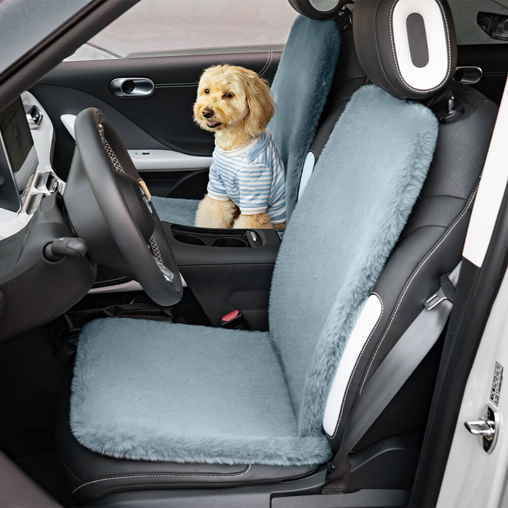 Housse de siège de voiture universelle pour chien humain en peluche chaude