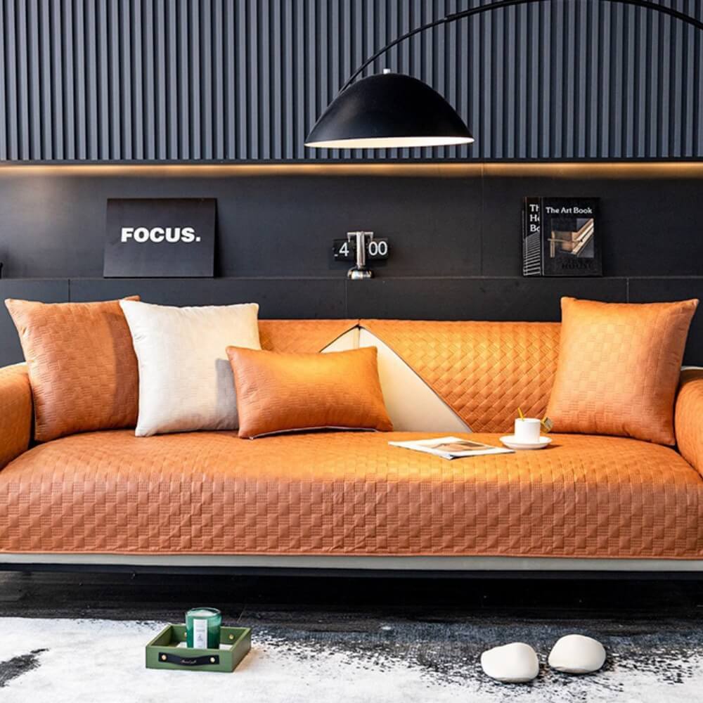 Water-resistant Leathaire Fabric Sofa Cover Furniture Protection Sofa Cover