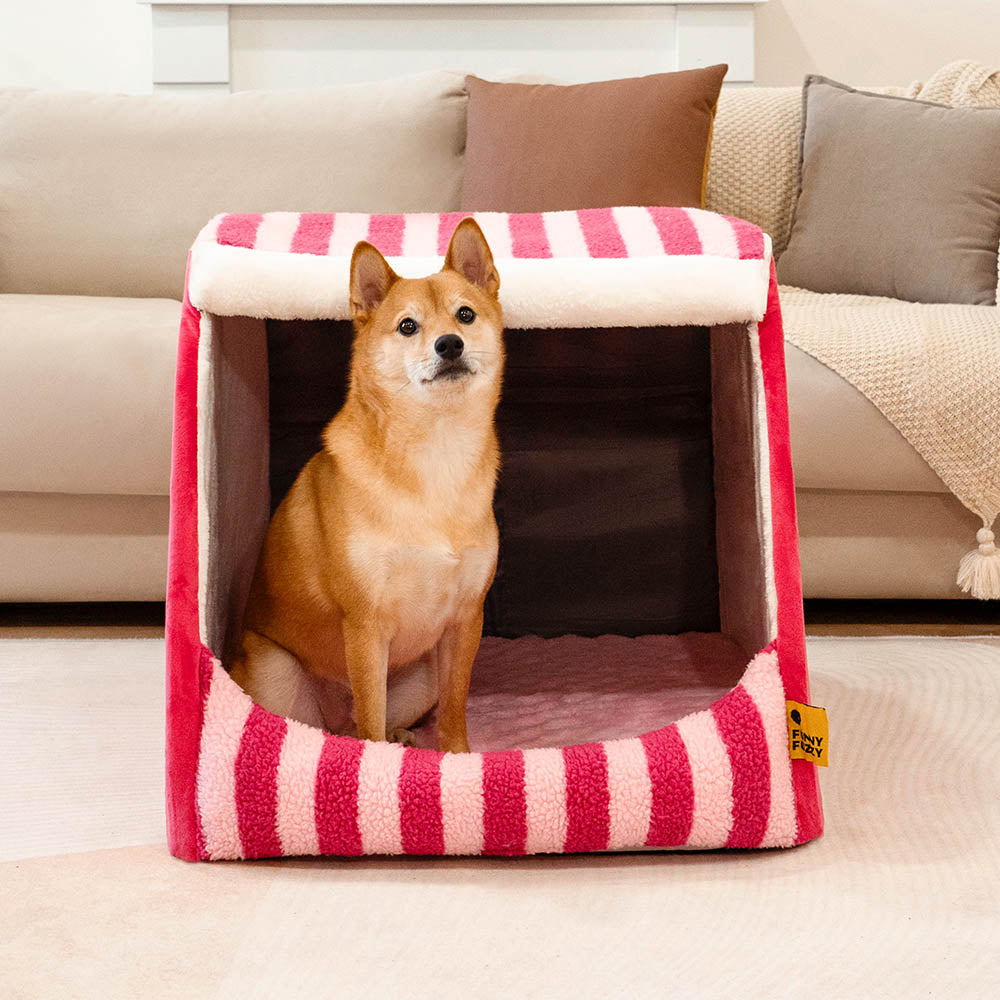 Lit orthopédique pour chien Trendy Stripe House - Cosy Hideaway